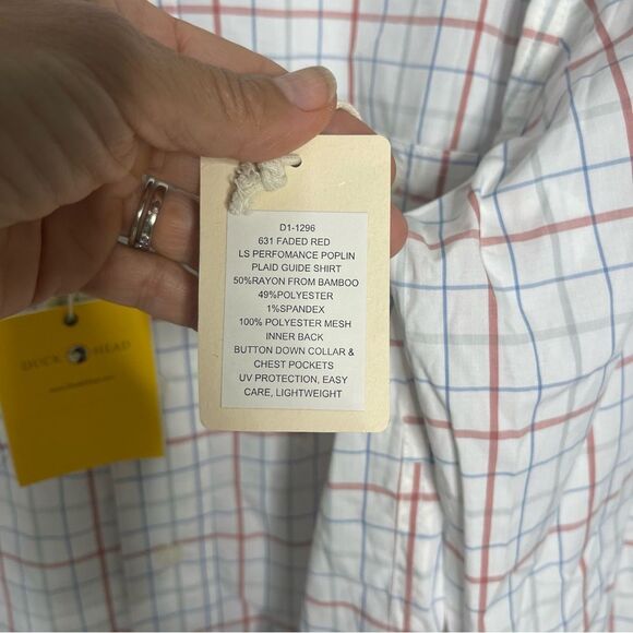Duck Head Performance Poplin  Plead Guide Shirt NEW MEDIUM - Picture 7 of 9